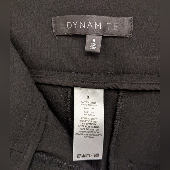 Dynamite Black Slim Dress Pants Size 8 - Picture 4 of 5